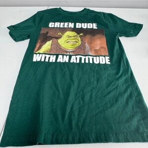 Shrek Graphic T-Shirt Extra Small 30/32 Green Shirt